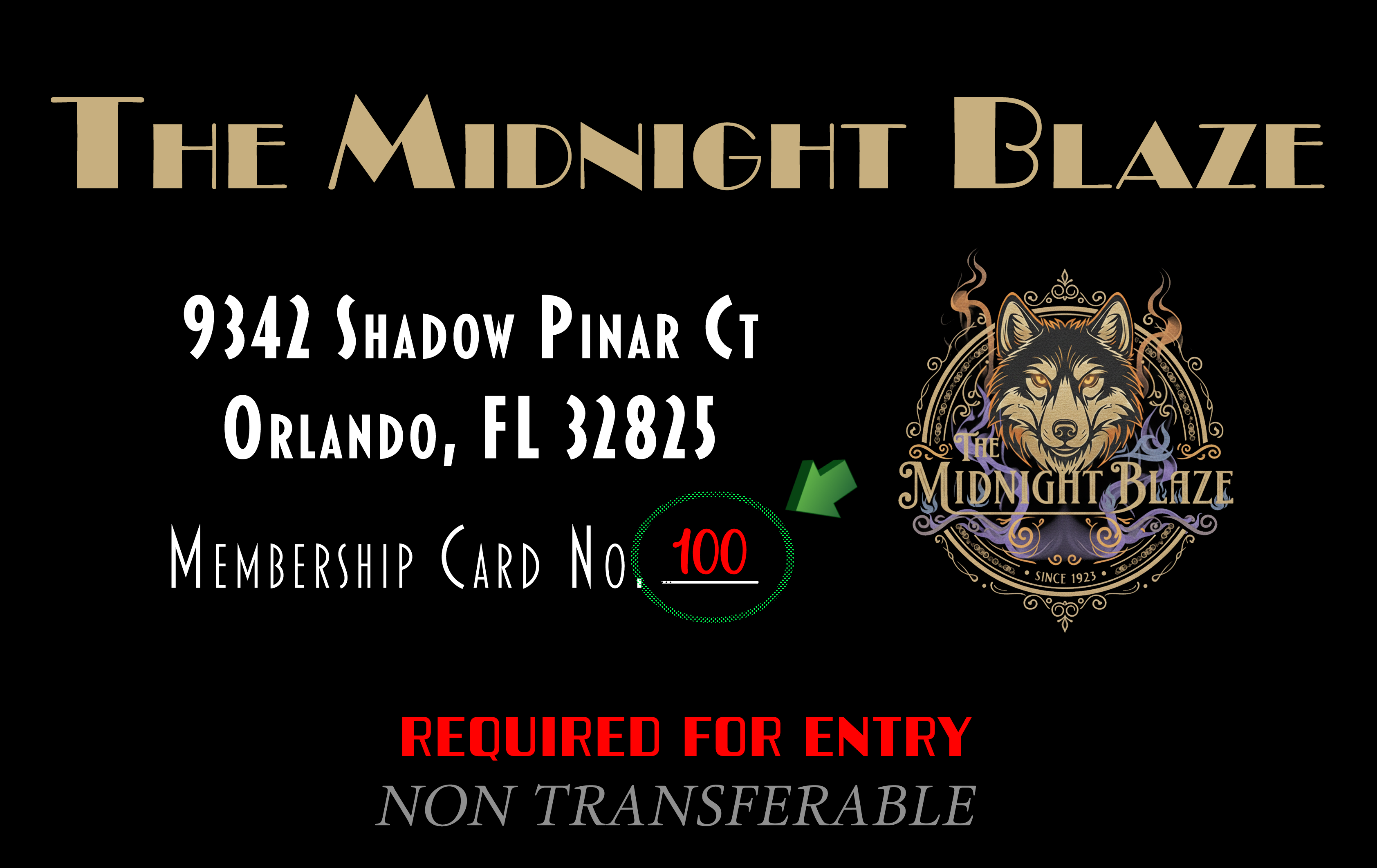 Membership Card Example